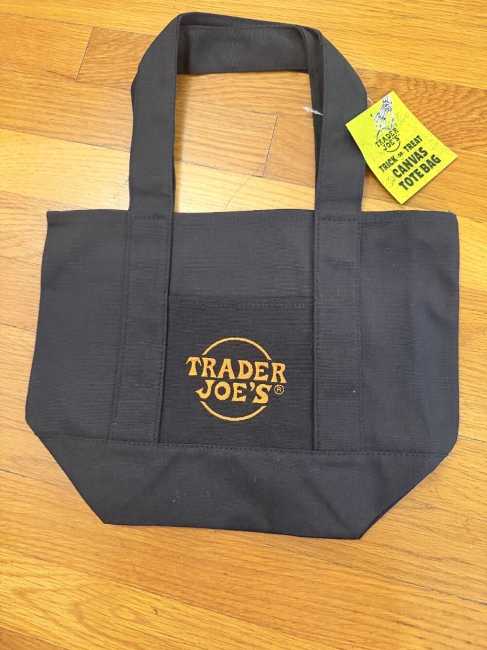 Trader Joe's Canvas Mini Tote Bag Limited Edition Halloween Fall 2026 Black
